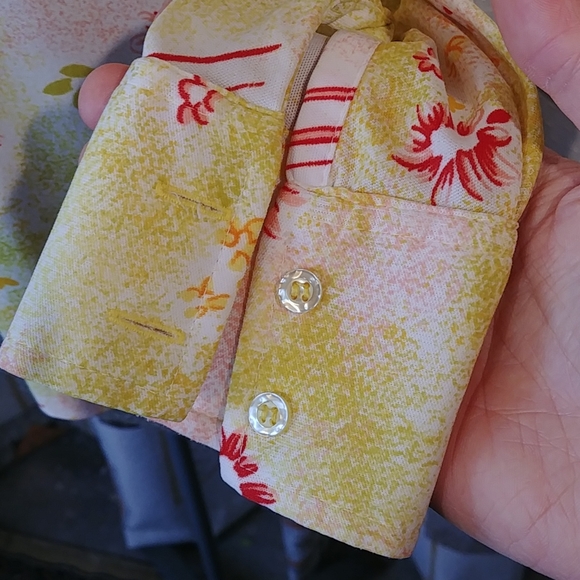 S/M Vintage Lerner Shops Print Blouse - Picture 5 of 8